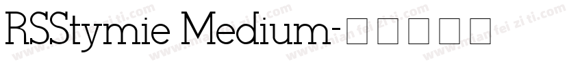 RSStymie Medium字体转换